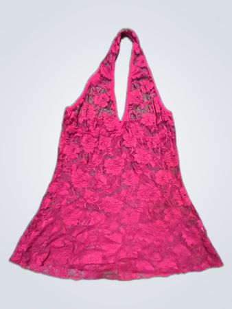 Pink Lace Halter Top