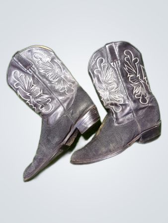 Black Leather Cowboy Boots