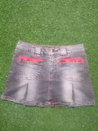 Grey Denim Skirt