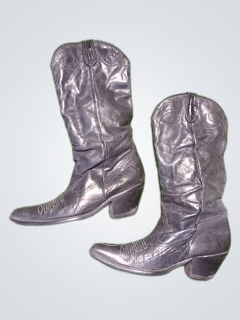Black Leather Cowboy Boots