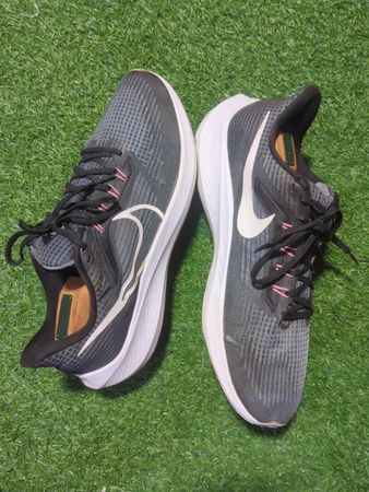 Nike Grey Mesh Running Sneakers