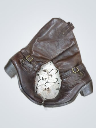 Brown Leather Cowboy Boots