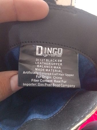 Dingo Black and White Cow Print Cowboy Boots