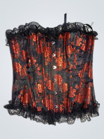 Lace Trim Corset Top