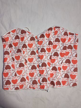 Love Print Bustier Top