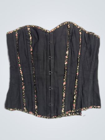 Topshop Black Lace-Up Bustier
