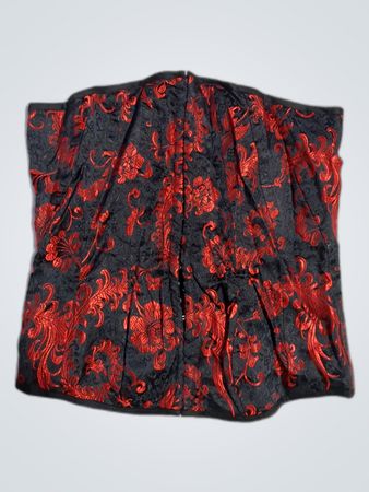 Lace-Up Floral Corset Top