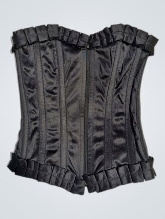 Black Polyester Bustier Corset Top