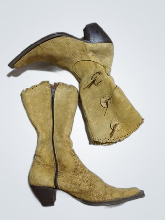 Tan Suede Cowboy Boots