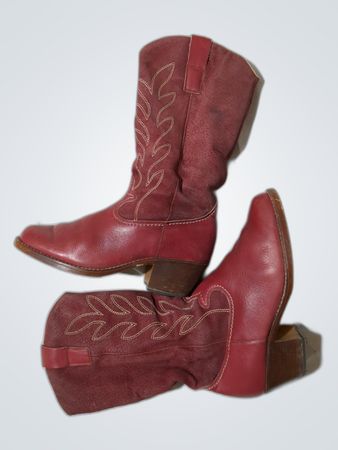 Elefanten Red Leather Cowboy Boots