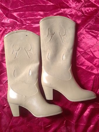 Beige Cowboy Boots