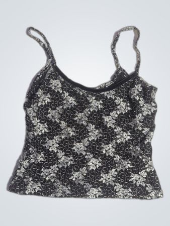 River Island Black Floral Top