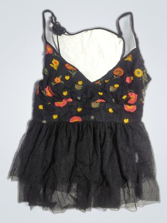 Black Floral Top