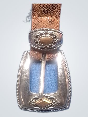 Brown Leather Belt with Silver Buckle