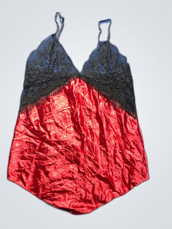 Red and Black Lace Camisole