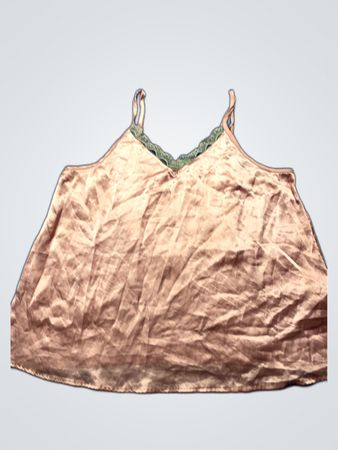 Pink Camisole with Lace Trim