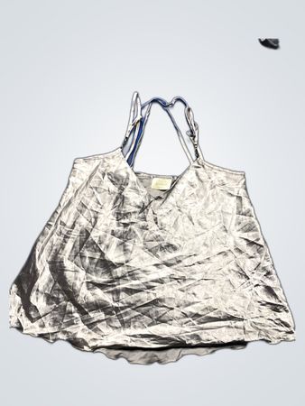 C&A Silver Satin Camisole Top