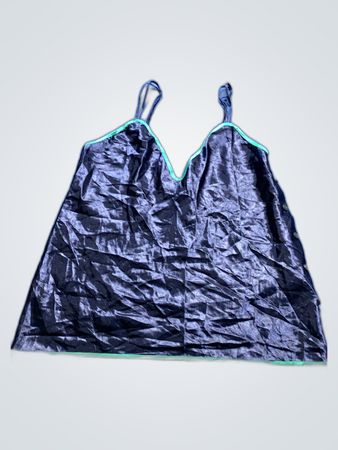 St. Michael Black Satin Camisole Top
