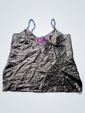 Black Satin Camisole Top