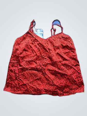 Red Leopard Print Top