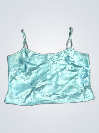 Light Blue Satin Camisole Top