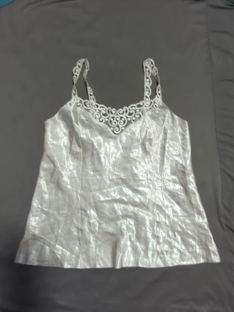 White Lace Trim Camisole