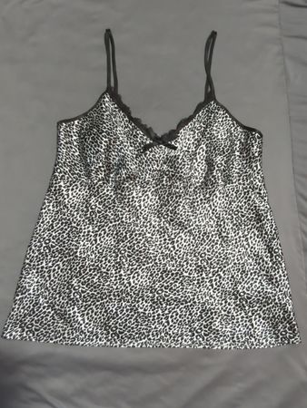 George Lace Trim Leopard Print Camisole