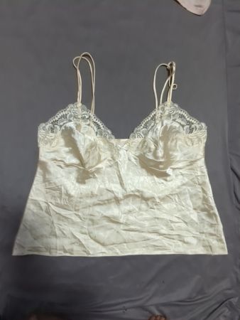 Women's Lace Trim Silk Camisole, Size UK 16