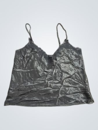 Black Lace Trim Camisole Top