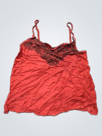 Red Lace-Trimmed Camisole