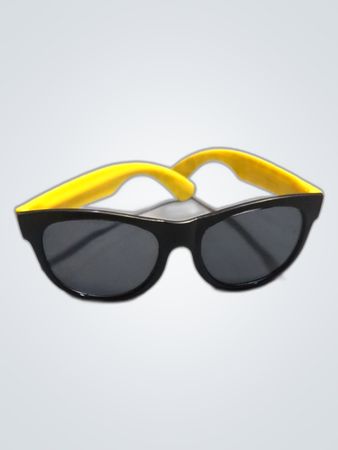 Unbranded Wayfarer Sunglasses Yellow Frames Black Lenses