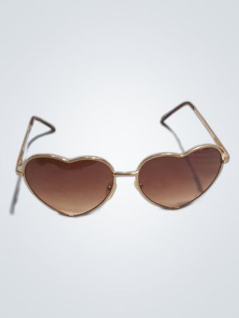 Gold Heart-Shaped Sunglasses