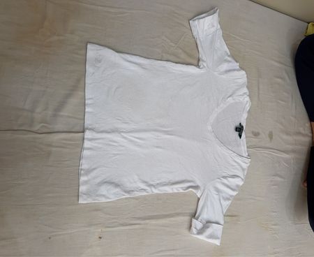 GAP White V-Neck Short Sleeve T-Shirt