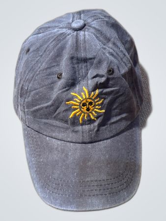 Unbranded Gray Sun Embroidered Baseball Cap