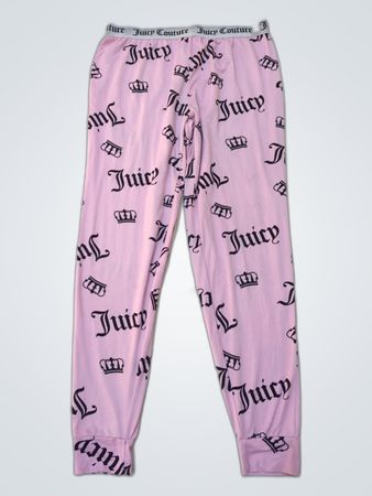 Juicy Couture Pink Logo Print Sweatpants