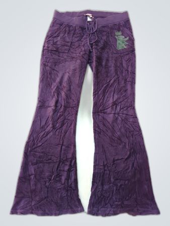 Juicy Couture Purple Velour Flared Sweatpants