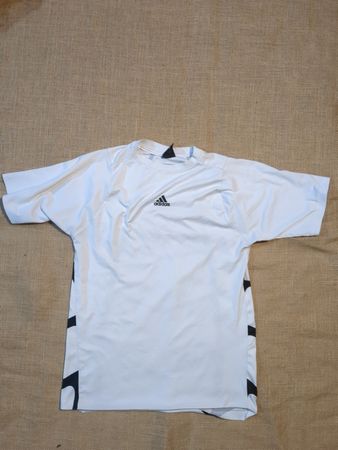 Adidas White Printed Performance T-Shirt