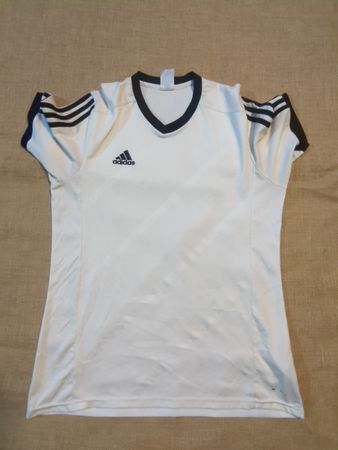 Adidas White V-Neck Training Shirt