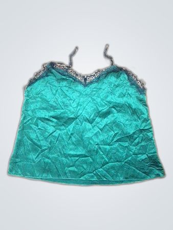 Lace Trim Satin Camisole Top