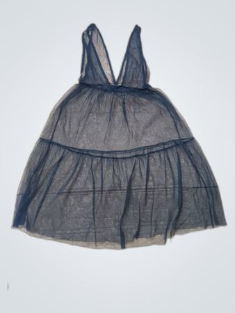 Unbranded Sheer Black Slip Dress