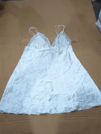 In Bloom by Jonquil White Lace Trim Slip Dress
