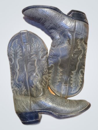 Black Leather Cowboy Boots