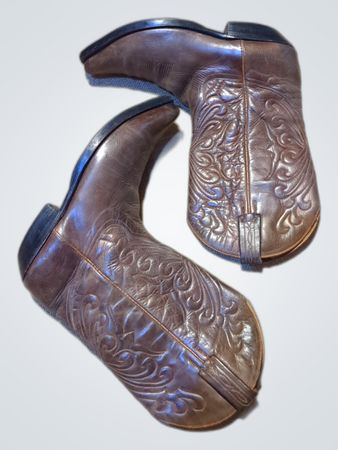 Tony Mora Brown Leather Cowboy Boots