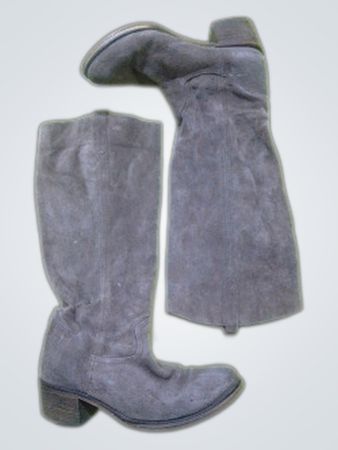 Gray Suede Boots