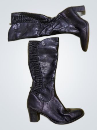 MCM Black Leather Boots