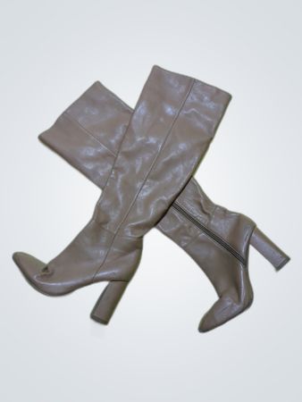 Stella Knee-High Leather Heeled Boots