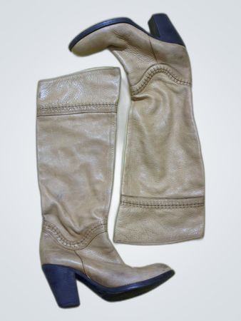 Tan Leather Cowboy Boots