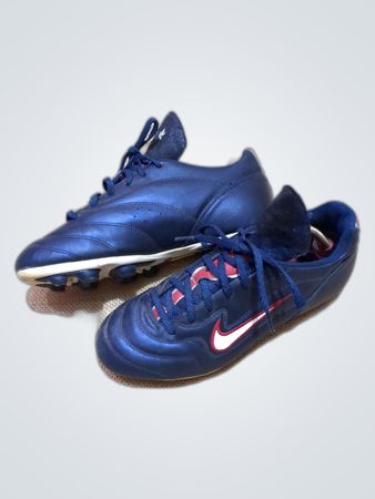 Nike Navy Blue Leather Football Cleats