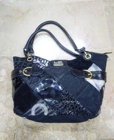 Coach Patchwork Zebra Print Handbag
