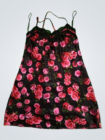 George Black Rose Print Slip Dress